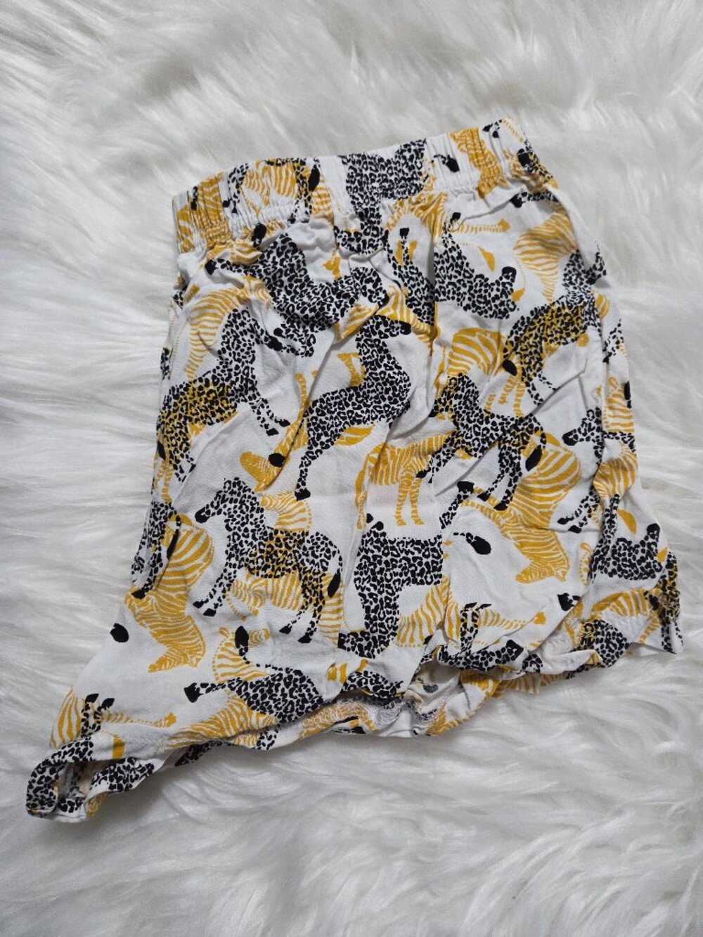 Jenni Crinkle Style Zebra Pajama Shorts